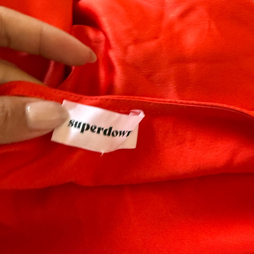 NWT Superdown Vibrant Red Maxi Dress with Slit - Picture 9 of 9